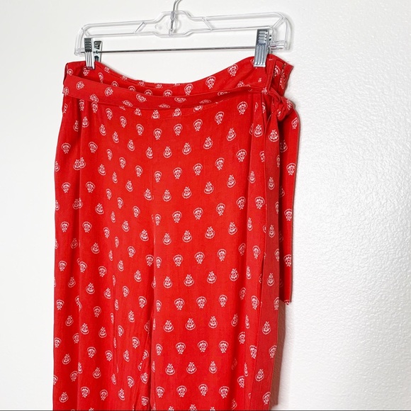 SEZANE Red Floral Eddy Trouser Pants sz 38 (US 6) - Picture 5 of 12